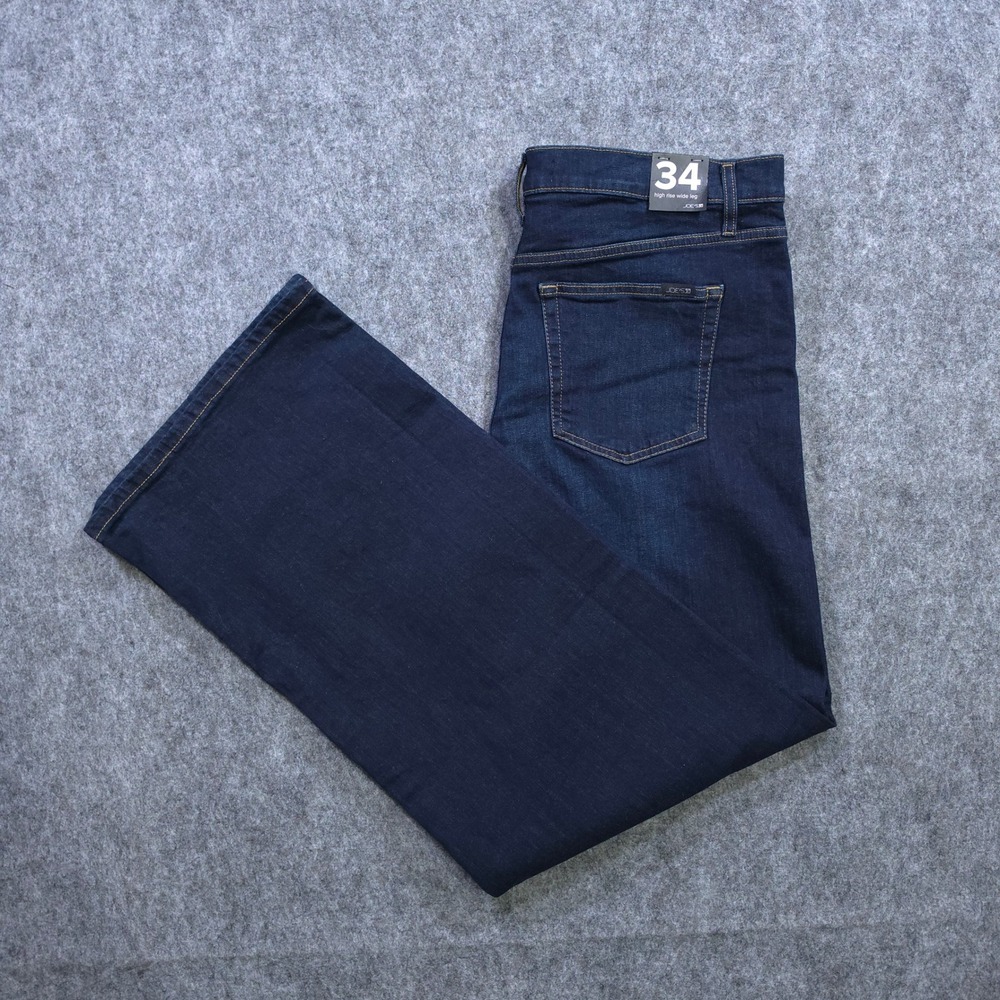 Joe's Jeans High Rise Wide Leg  Jeans Dark Wash Suffragette Size 34 NWT